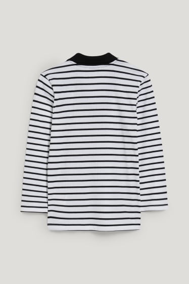 Mujer - Polo - de rayas - blanco / negro