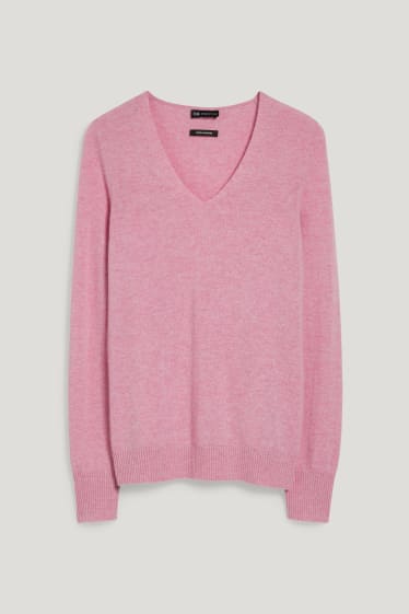 Women - Cashmere jumper - rose-melange