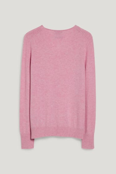 Women - Cashmere jumper - rose-melange
