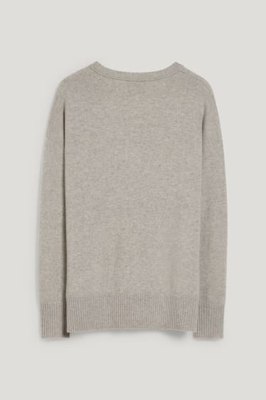 Donna - Maglione in cashmere - grigio melange