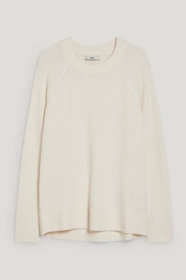 Damen - Pullover - cremeweiß