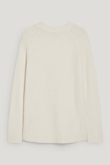 Damen - Pullover - cremeweiß
