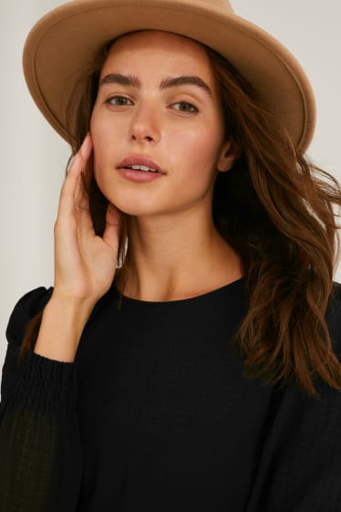 Dames - Fit & flare-jurk - zwart