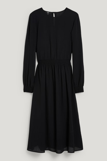 Dames - Fit & flare-jurk - zwart