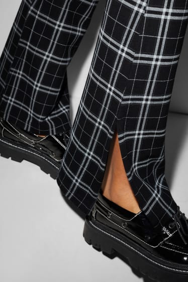 Clockhouse Girls - CLOCKHOUSE - Jersey-Hose - Flared - kariert - schwarz / grau