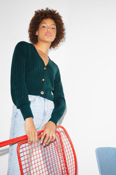 Clockhouse Girls - CLOCKHOUSE - Strickjacke - grün-melange