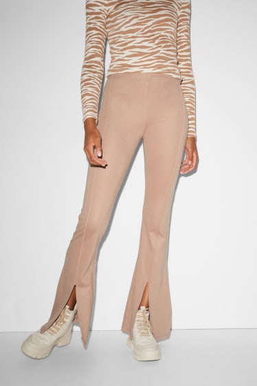 Clockhouse Girls - CLOCKHOUSE - Jersey-Hose - Flared - hellbraun