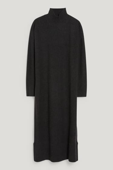 Femmes - Robe en maille - gris anthracite