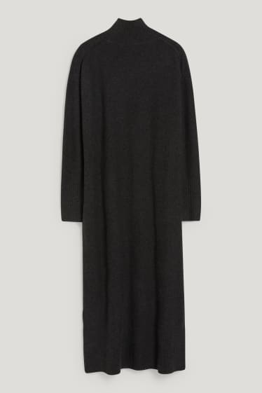 Femmes - Robe en maille - gris anthracite
