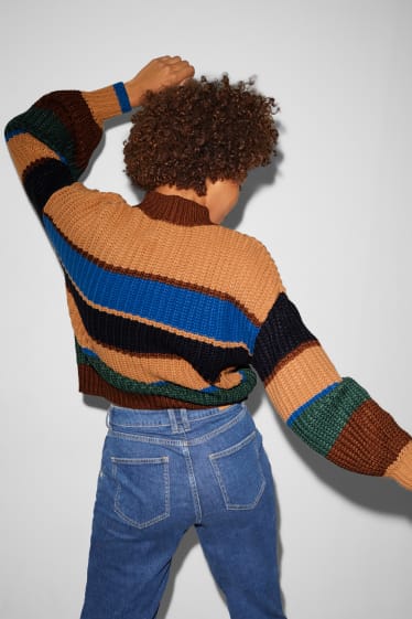Clockhouse femme - CLOCKHOUSE - pull - marron / bleu