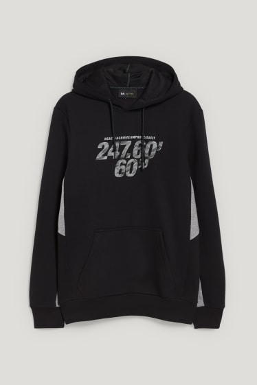 Mężczyźni - Bluza z kapturem - czarny