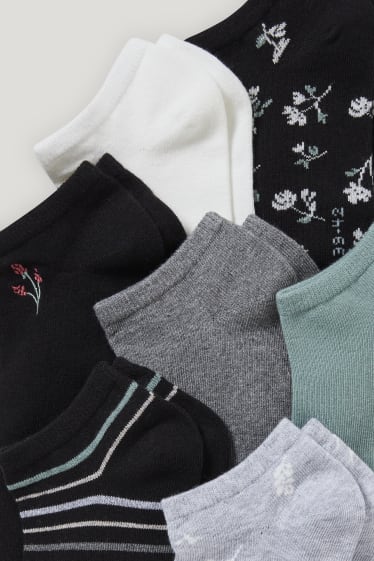 Femmes - Lot de 7 paires - socquettes de sport - noir