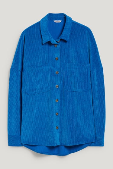 Clockhouse femme - CLOCKHOUSE - chemisier en velours - bleu
