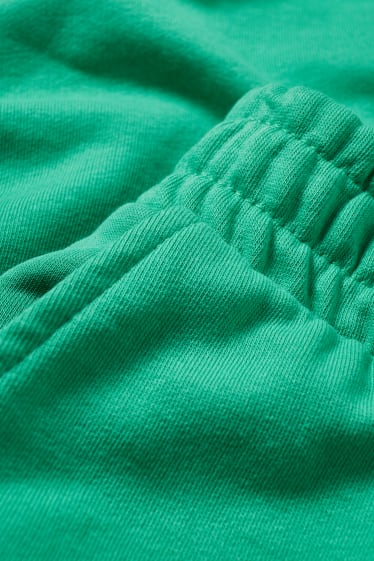 Exclusiv online - CLOCKHOUSE - pantaloni cargo din molton - talie medie - palazzo - verde