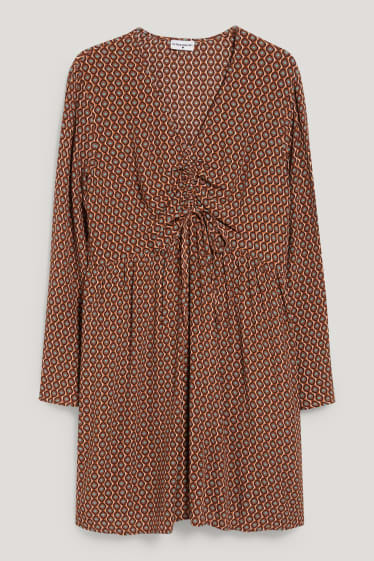 Clockhouse femme - CLOCKHOUSE - robe - avec LENZING™ ECOVERO™ - à motif - marron