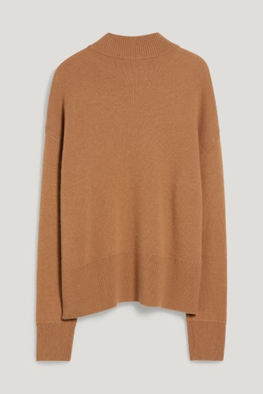 Femmes - Pull - à carreaux - marron clair