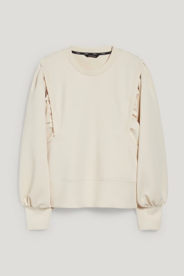 Damen - Sweatshirt - cremeweiss