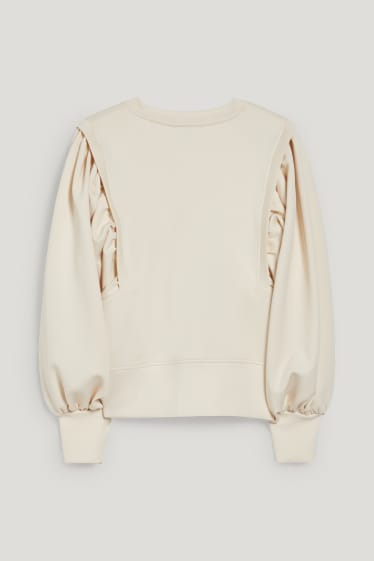 Damen - Sweatshirt - cremeweiss
