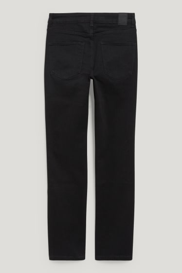 Femei - Straight jeans - talie medie - negru