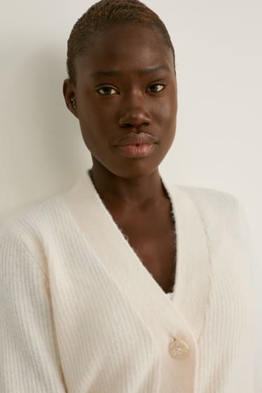 Women - Basic cardigan - cremewhite