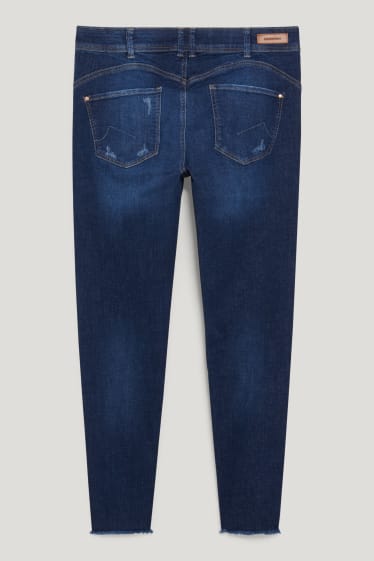 Kobiety XL - CLOCKHOUSE - skinny jeans - średni stan - LYCRA® - dżins-niebieski