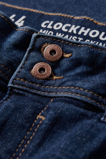 Kobiety XL - CLOCKHOUSE - skinny jeans - średni stan - LYCRA® - dżins-niebieski