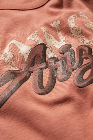 Exclusiu online - CLOCKHOUSE - samarreta crop de màniga llarga - terracota