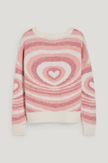 Clockhouse femme - CLOCKHOUSE - pull - blanc / rose