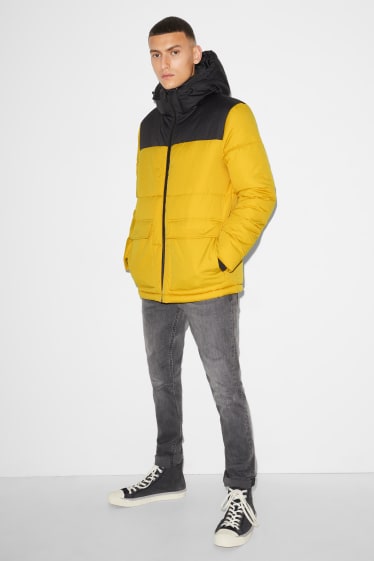 Clockhouse homme - CLOCKHOUSE - doudoune à capuche - jaune
