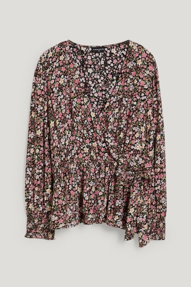 Donna - CLOCKHOUSE - blusa incrociata - a fiori - colorato