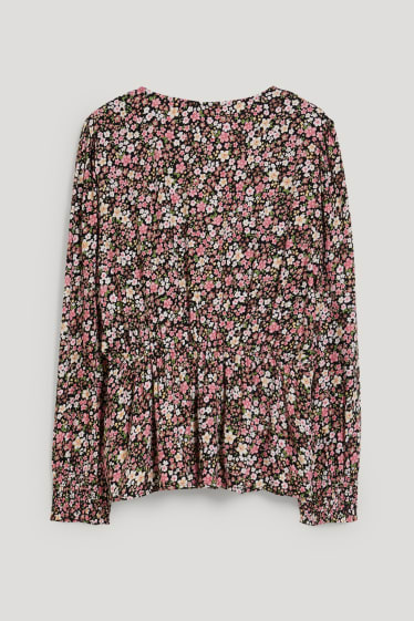 Donna - CLOCKHOUSE - blusa incrociata - a fiori - colorato
