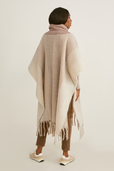 Women - Poncho - taupe