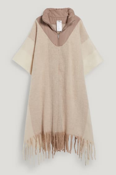 Women - Poncho - taupe