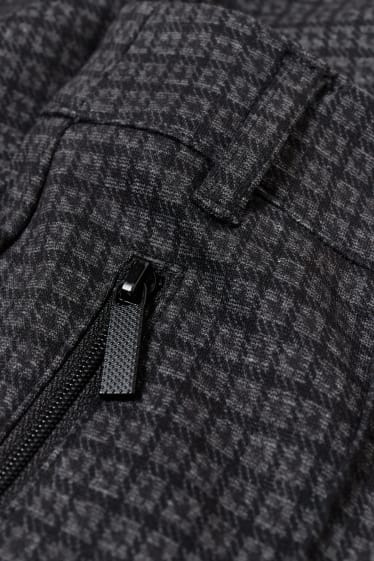 Donna - Pantaloni di jersey - slim fit - da materiali riciclati - fantasia - nero / grigio