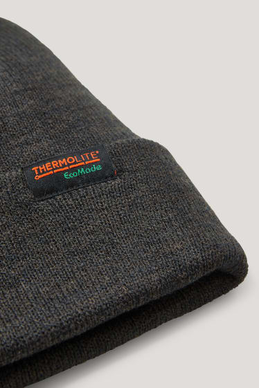 Herren - Strick-Mütze - THERMOLITE® - dunkelgrau