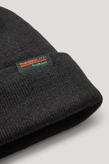 Herren - Strick-Mütze - THERMOLITE® - schwarz