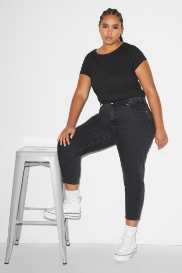 Señora XL - CLOCKHOUSE - mom jeans - high waist - vaqueros - gris oscuro