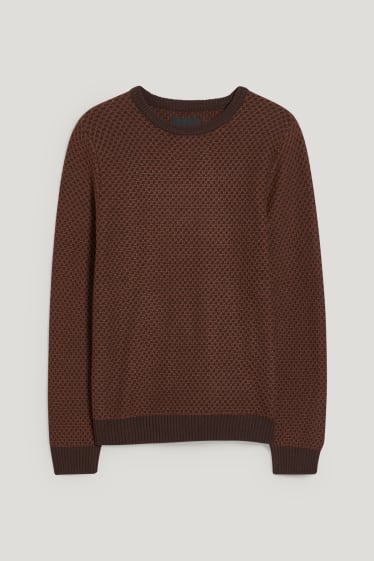 Clockhouse homme - CLOCKHOUSE - pull - marron foncé
