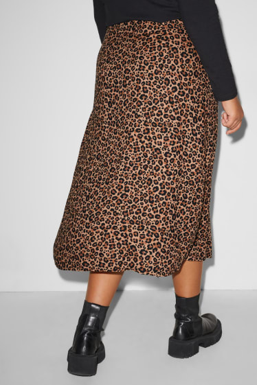 Women XL - CLOCKHOUSE - skirt - patterned - beige / brown
