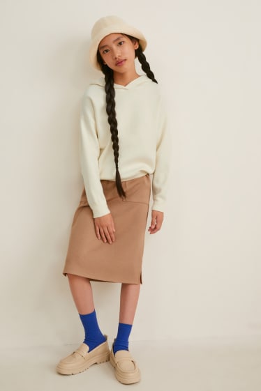 Kids Girls - Sweter z kapturem - kremowobiały