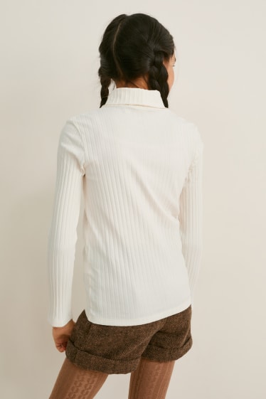 Filles - Lot de 3 - hauts à col roulé - noir / blanc