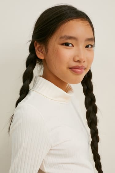 Filles - Lot de 3 - hauts à col roulé - noir / blanc