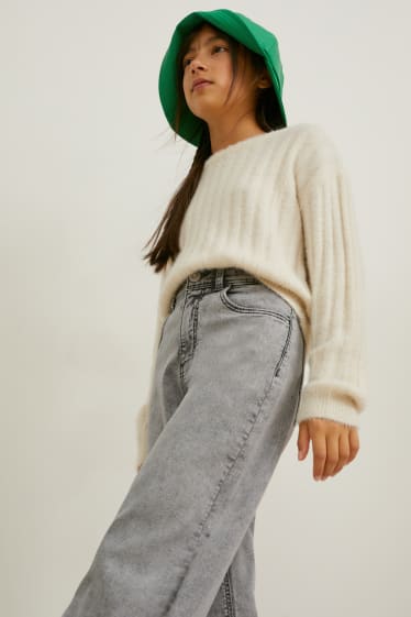 Kids Girls - Wide leg jeans - dżins-jasnoszary