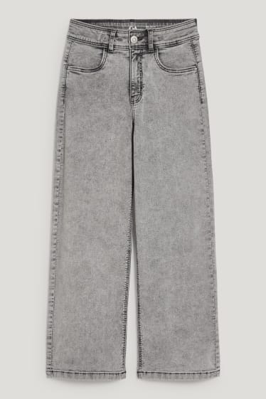 Kids Girls - Wide leg jeans - dżins-jasnoszary