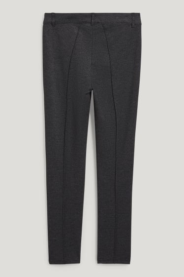 Donna - Pantaloni di jersey - slim fit - grigio scuro