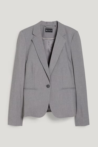 Dames - Business-blazer - regular fit - grijs-mix