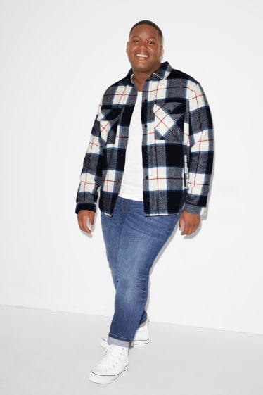 Exklusiv Online - CLOCKHOUSE - Flanell-Hemdjacke - Relaxed Fit - Kent - kariert - blau / creme