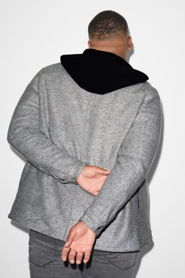 Exklusiv Online - CLOCKHOUSE - Hemdjacke mit Kapuze - hellgrau-melange