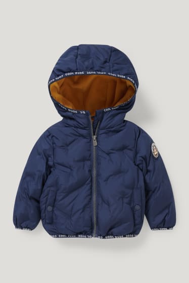 Bébé garçons - Doudoune à capuche pour bébé - bleu foncé
