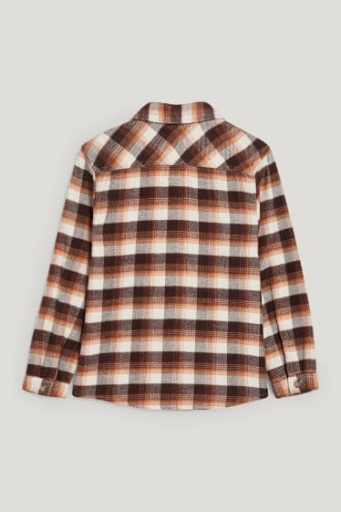 Toddler Boys - Camicia - genderless - a quadretti - marrone / beige